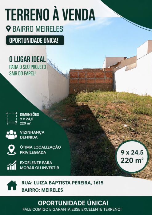 Terreno - Venda - Residencial Meireles - Franca - SP